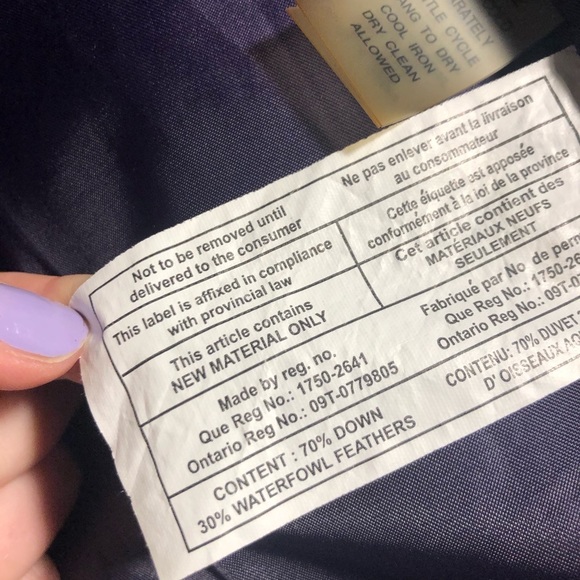 tahari down fill long winter jacket dark purple - Picture 4 of 6